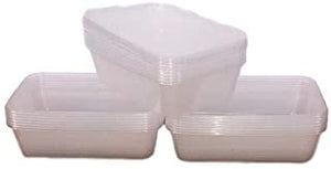 500 ml HD Plastic containers with lids - microwawe